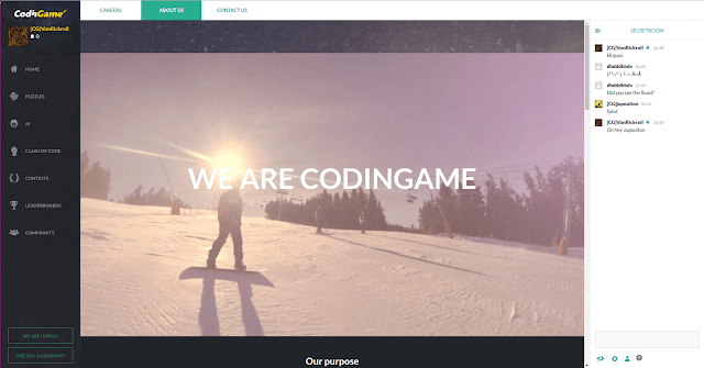 chat experience on CodinGame