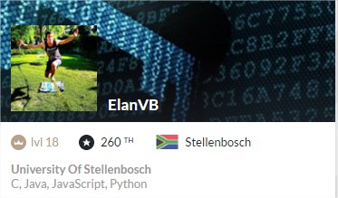 ElanVB's profile card