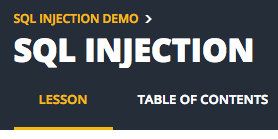 SQL injection demo