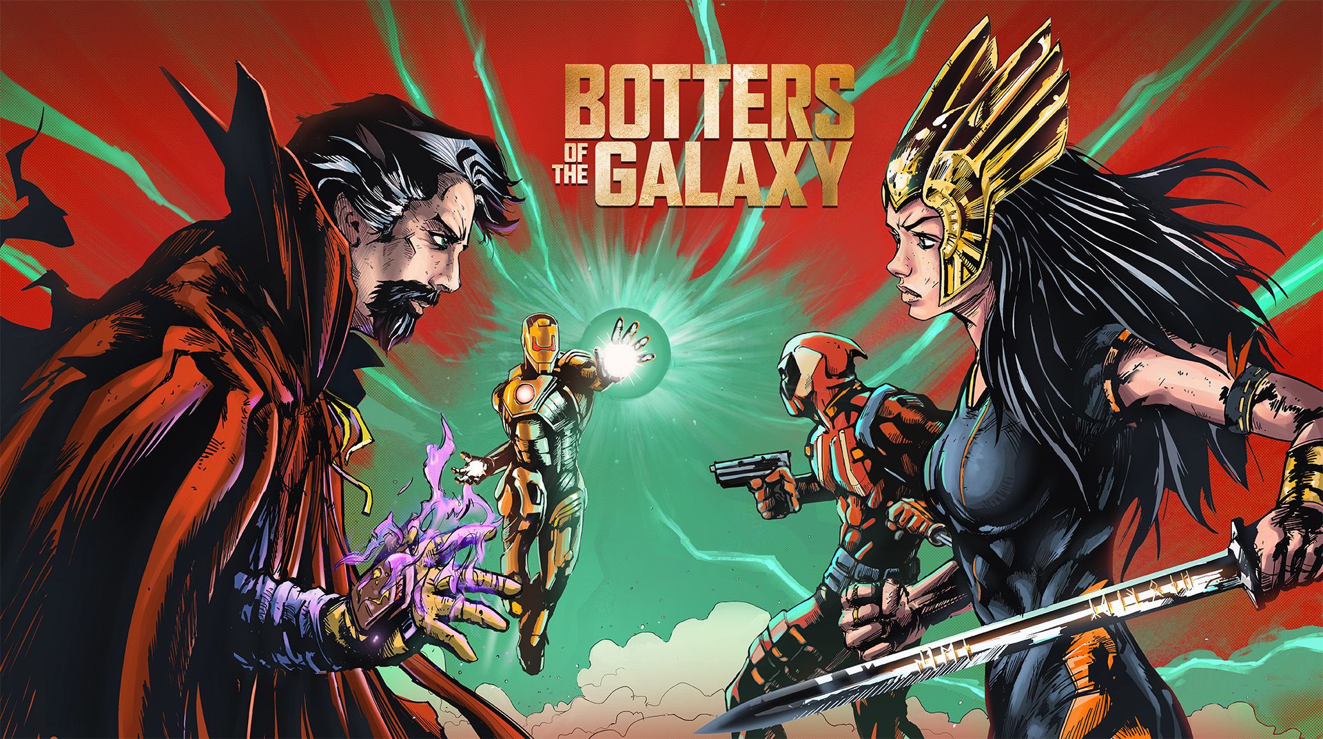 Artwork of the coding contest "Botters of the Galaxy"