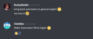 discord screenshot: Make Automaton Work Again