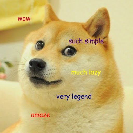 doge meme: wow, such simple