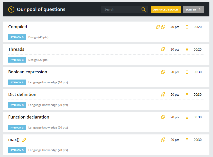 CodinGame Assessment custom questions