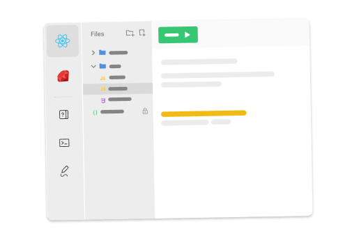 Utiliser l'éditeur de code multi-fichier de CoderPad Interview pour simuler des projets réels.