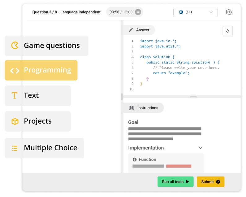 CoderPad Screen permet d'évaluer automatiquement le code d'un candidat